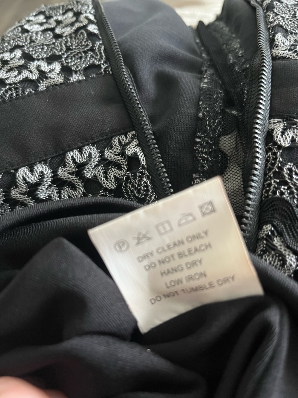 Few Moda Black & Grey Pattern Mini Dress with Ruffle Hem - Picture 11 of 12